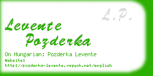 levente pozderka business card